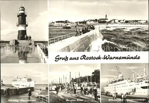 Rostock Warnemuende Urlauberschiff Voelkenfreundschaft am alten Strom  Kat. Rostock