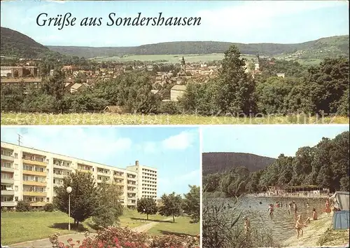 Sonderhausen Kyffhaeuserkreis Neubaugebiet Borntal Naherholungszentrum Bebraer Teiche  Kat. Bad Frankenhausen