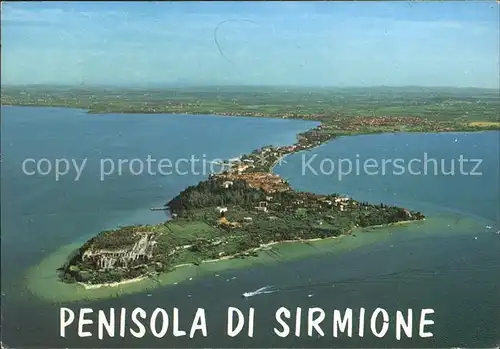 Sirmione Fliegeraufnahme Penisola / Italien /Italien
