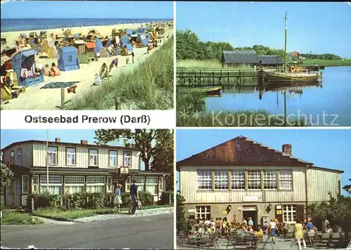 Prerow Ostseebad Strand Hafen Prerowstrom Milchbar Duenenhaus / Darss /Nordvorpommern LKR