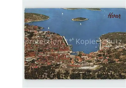 Hvar Fliegeraufnahme Kat. Kroatien