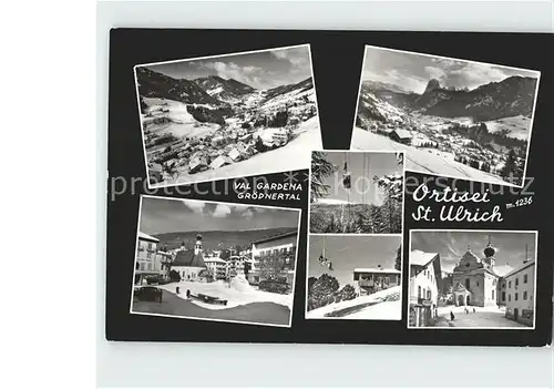 Ortisei Groednertal Panorama Orts und Teilansichten Kat. Italien