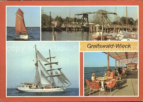 Greifswald Wieck Zeesenboot Wiecker Klappbruecke Kat. Greifswald