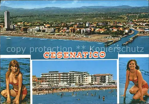 Cesenatico Strand Fliegeraufnahme Kat. Italien