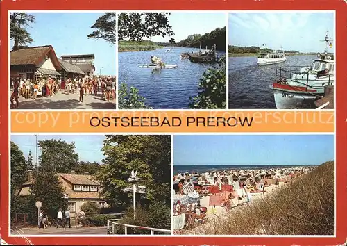 Prerow Ostseebad Strandweg Prerowstrom Hafen Cafe Strandeck  / Darss /Nordvorpommern LKR