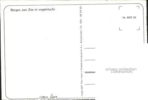 Bergen aan Zee Fliegeraufnahme Kat. Niederlande