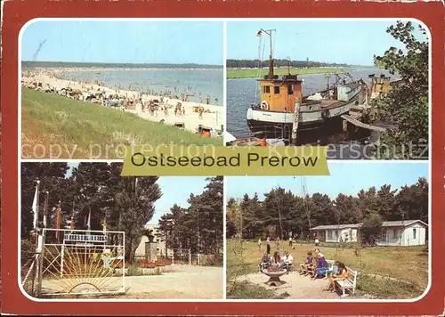 Prerow Ostseebad Strand Fischerboote Internationales Ferien Pionierlager Kim II Sun / Darss /Nordvorpommern LKR