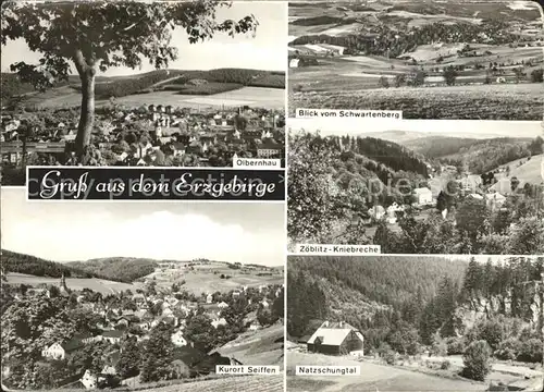 Erzgebirge Region Olbernhau Schwartenberg Zoeblitz Kniebreche Seiffen Natzschungtal Kat. Annaberg