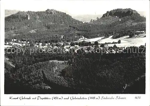 Gohrisch mit Papststeinund Gohrischstein / Gohrisch /Saechsische Schweiz-Osterzgebirge LKR