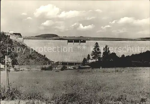 Rauschenbach Neuhausen Sperrmauer der Rauschenbachtalsperre / Neuhausen Erzgebirge /Mittelsachsen LKR