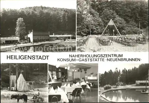 Heiligenstadt Eichsfeld Naherholungszentrum Konsum Gaststaette Neuenbrunnen Musikpavillon Kinderspielplatz Schwanenteich Kat. Heiligenstadt