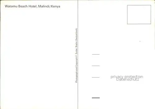 Malindi Watamu Beach Hotel Kat. Kenia