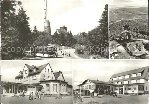 Grosser Inselsberg Turm Bus HO Gaststaette Stadt Gotha Berggasthof Stoehr Kat. Brotterode