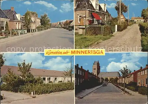 Minnertsga Teilansichten Strassenpartie Kirche Kat. Minnertsga