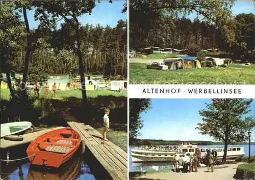 Werbellinsee Altenhof Campingplatz Bootsanleger Kat. Schorfheide