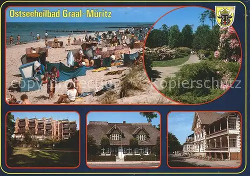 Graal-Mueritz Ostseebad Strand Promenade Hotel Ferienheim / Seeheilbad Graal-Mueritz /Bad Doberan LKR