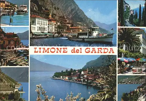 Limone sul Garda Teilansichten Ausflugsdampfer Gardasee Kat. 