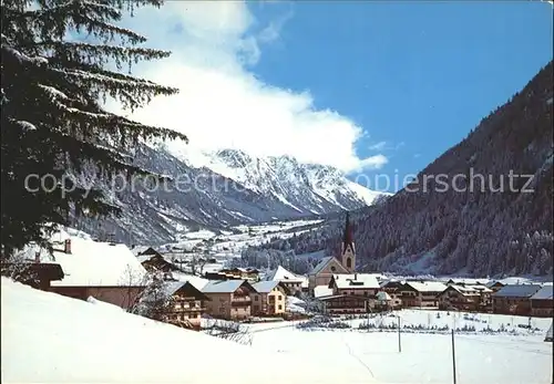 Antholz Mitterthal Gesamtansicht mit Alpenpanorama Pustertal im Winter Kat. Oesterreich
