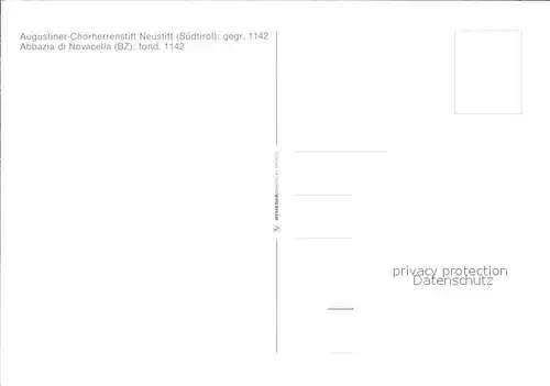 Neustift Brixen Suedtirol Augustiner Chorherrenstift Kat. Bressanone