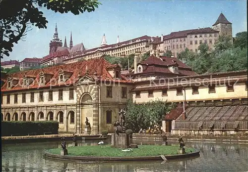 Praha Prahy Prague Wallensteinpalais Fontaene im Garten Kat. Praha
