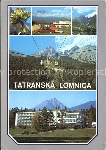 Tatranska Lomnica Tatransky narodny park mit Seilbahn Kat. Tschechische Republik