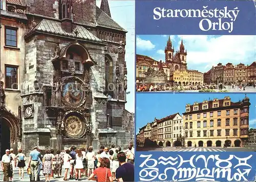 Praha Prahy Prague Staromestsky Orloj Kat. Praha