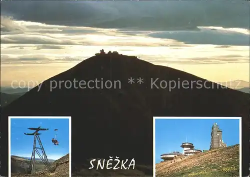 Snezka Schneekoppe Bergstation Seilbahn Krkonose / Krkonose Riesengebirge /