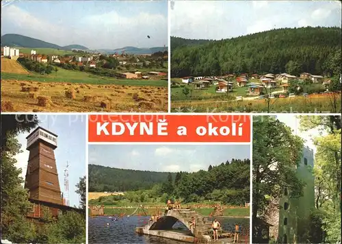Kdyne Camping Turm Badeanstalt Kat. Tschechische Republik