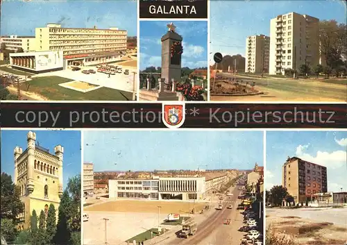Galanta Strassenpartie Ehrenmal  Hotel Druzba