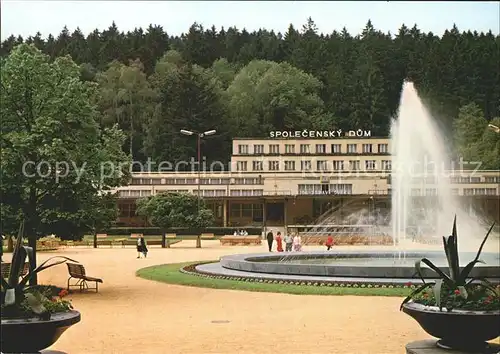 Luhacovice Gesellschaftshaus mit Fontane Kat. Tschechische Republik