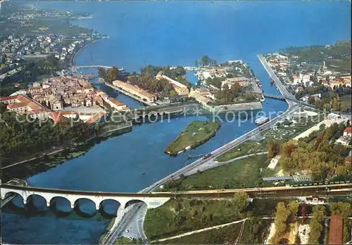 Peschiera Fliegeraufnahme  Kat. Lago di Garda Italien