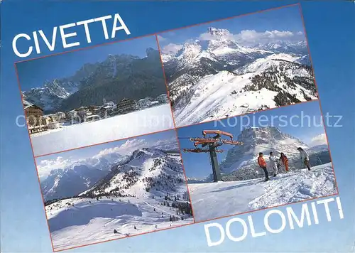 Dolomiten Civetta Skigebiet Seilbahn Kat. Italien