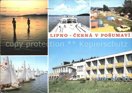 Cerna v Posumavi Camping Hotel Racek Segelboote Kat. Schwarzbach