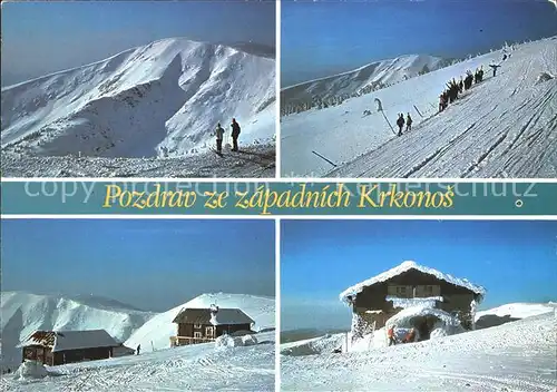 Krkonose Zapadni Berghaeuser Skigebiet Kat. Polen