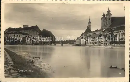 Steyr Enns Oberoesterreich Partie am Fluss Kat. Steyr