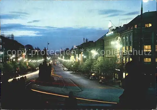 Praha Prahy Prague Wenzelsplatz am Abend Kat. Praha