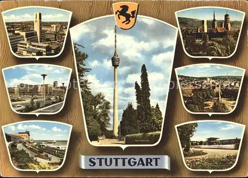 Stuttgart mit Fernsehturm Kat. Stuttgart