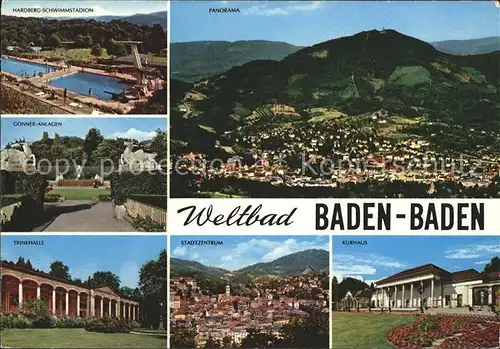 Baden Baden Trinkhalle Kurhaus Schwimmstadion Kat. Baden Baden