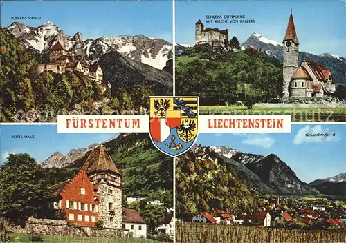 Liechtenstein  Fuerstentum Schloss Vaduz Rotes Haus  Kat. Liechtenstein
