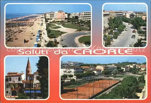 Caorle Venezia Tennisplatz Strand Markt  Kat. Italien