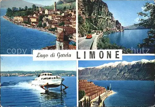 Limone sul Garda Motorboot Teilansichten  Kat. 