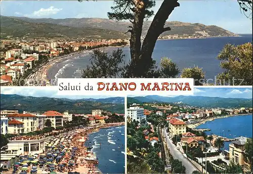 Diano Marina Panorama Strand Promenade Kat. Italien