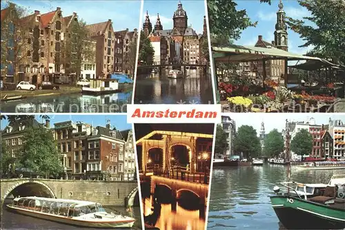 Amsterdam Niederlande Wasserstrassen Kirche Krachten Kat. Amsterdam