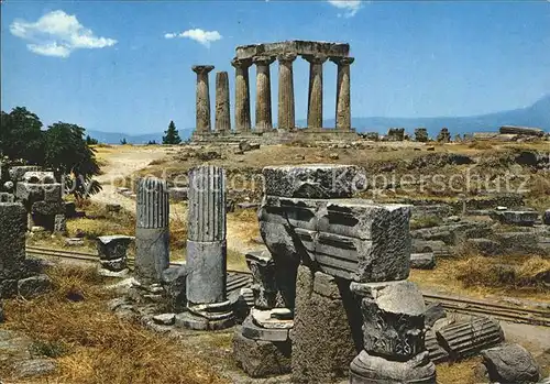 Korinth Corinthe Der Tempel des Apollo Kat. Peloppones