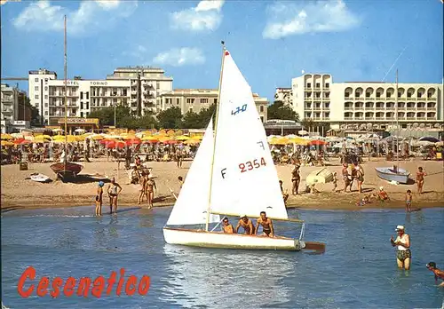 Cesenatico Hotel Torino vom Meer aus gesehen Kat. Italien