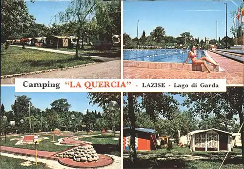 Lazise Lago di Garda Camping La Quercia Minigolf Tennisplatz Kat. Lazise