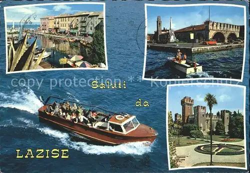 Lazise Lago di Garda Wassertaxi Hafen Stadtpark  Kat. Lazise