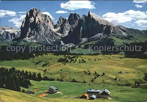 Seiser Alm Langkofelgruppe Kat. Seis am Schlern Kastelruth Suedtirol