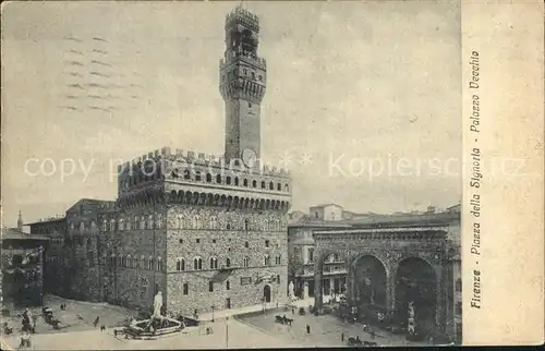 Firenze Toscana Piazza della Signoria Palazzo Vecchia Kat. Firenze