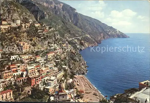 Positano Salerno Aussicht mit Strand Kat. Salerno